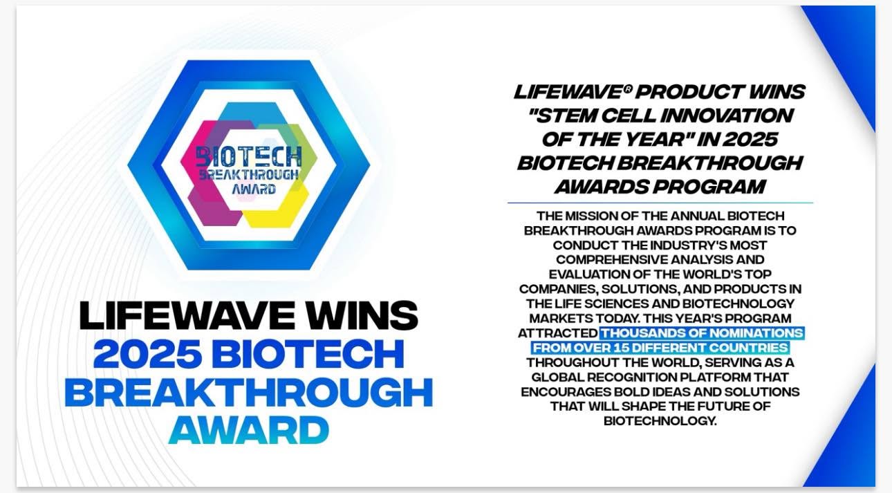 LifeWave Biotech Breakthrough Award